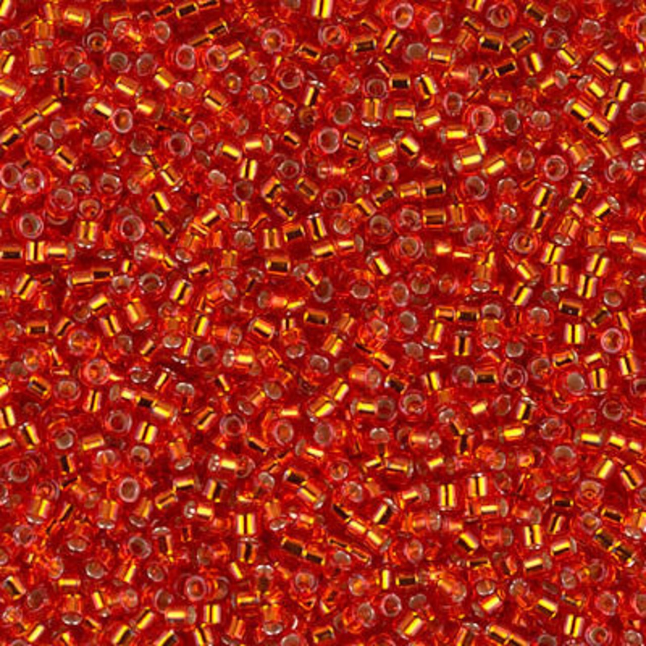 Miyuki Delica Bead 11/0, DB0043, Silver Lined Flame Red, 5 grams